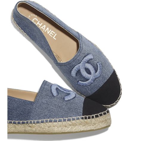 chanel espadrilles denim